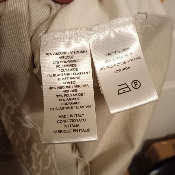 NARCISO RODRIGUEZ Designer Bodycon  Animal Print Dress  Beige White New Sz 44/8 - Picture 15 of 16